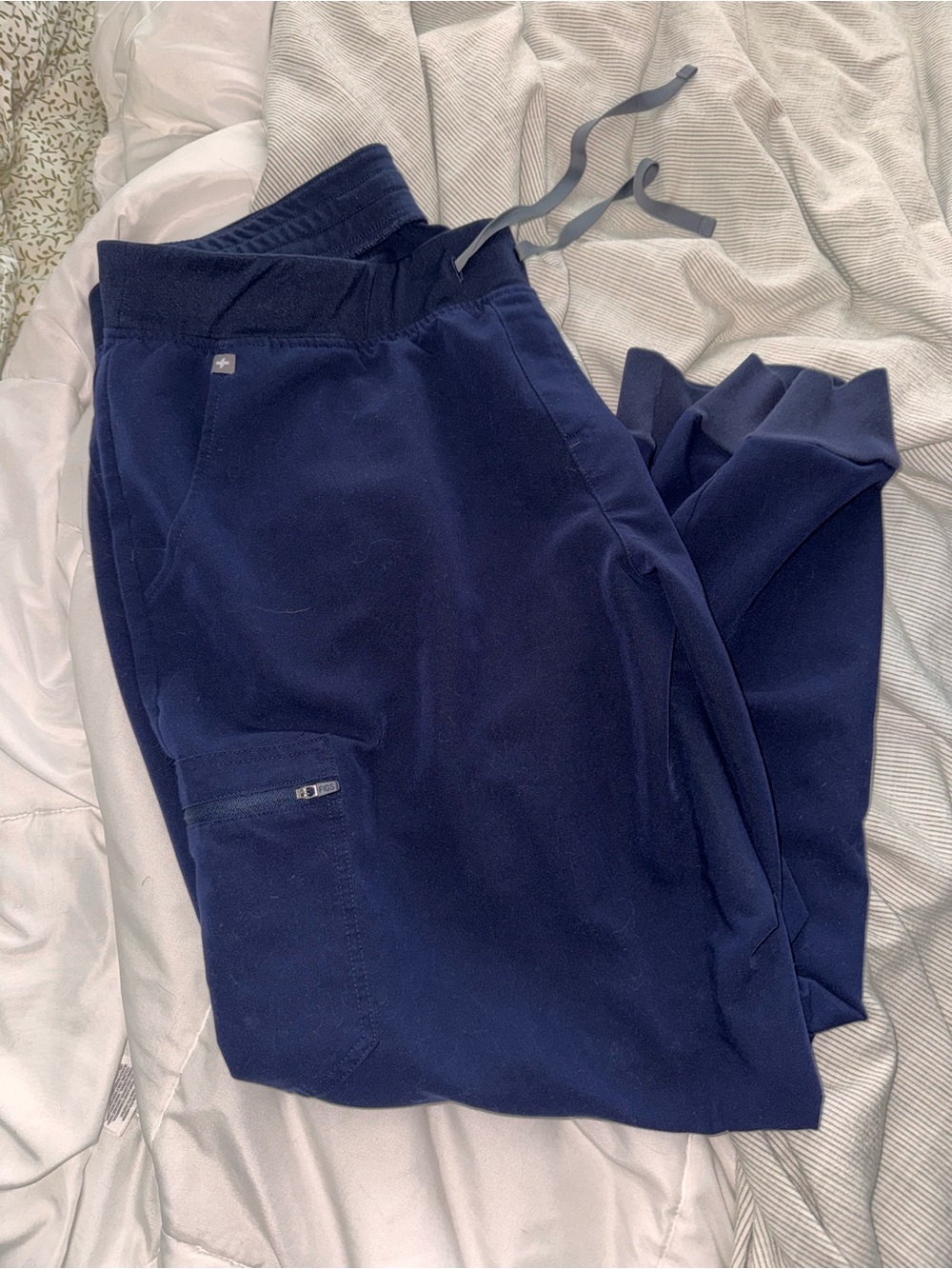 Figs Navy Drawstring Jogger Pants